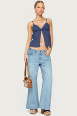 Otis Eyelet Split Front Tank Top