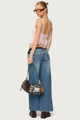 Petite Vyxen Vintage Washed Low Rise Jeans