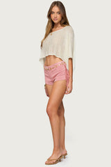 Sapir Fringe Faux Suede Shorts