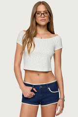 Perry Floral Boat Neck Top