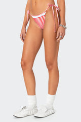 Zora Striped String Bikini Bottom