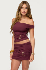 Kenia Abstract Ring Off Shoulder Top