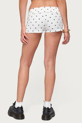 Chelsie Polka Dot Foldover Shorts