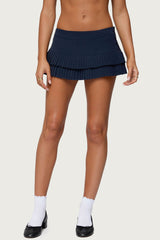 Double Pleated Mini Skort