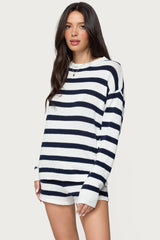 Amaris Oversized Striped Knit Sweater