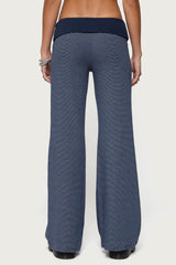 Amarna Striped Fold Over Pants