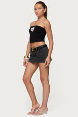 Luli Beaded Flower Tube Top