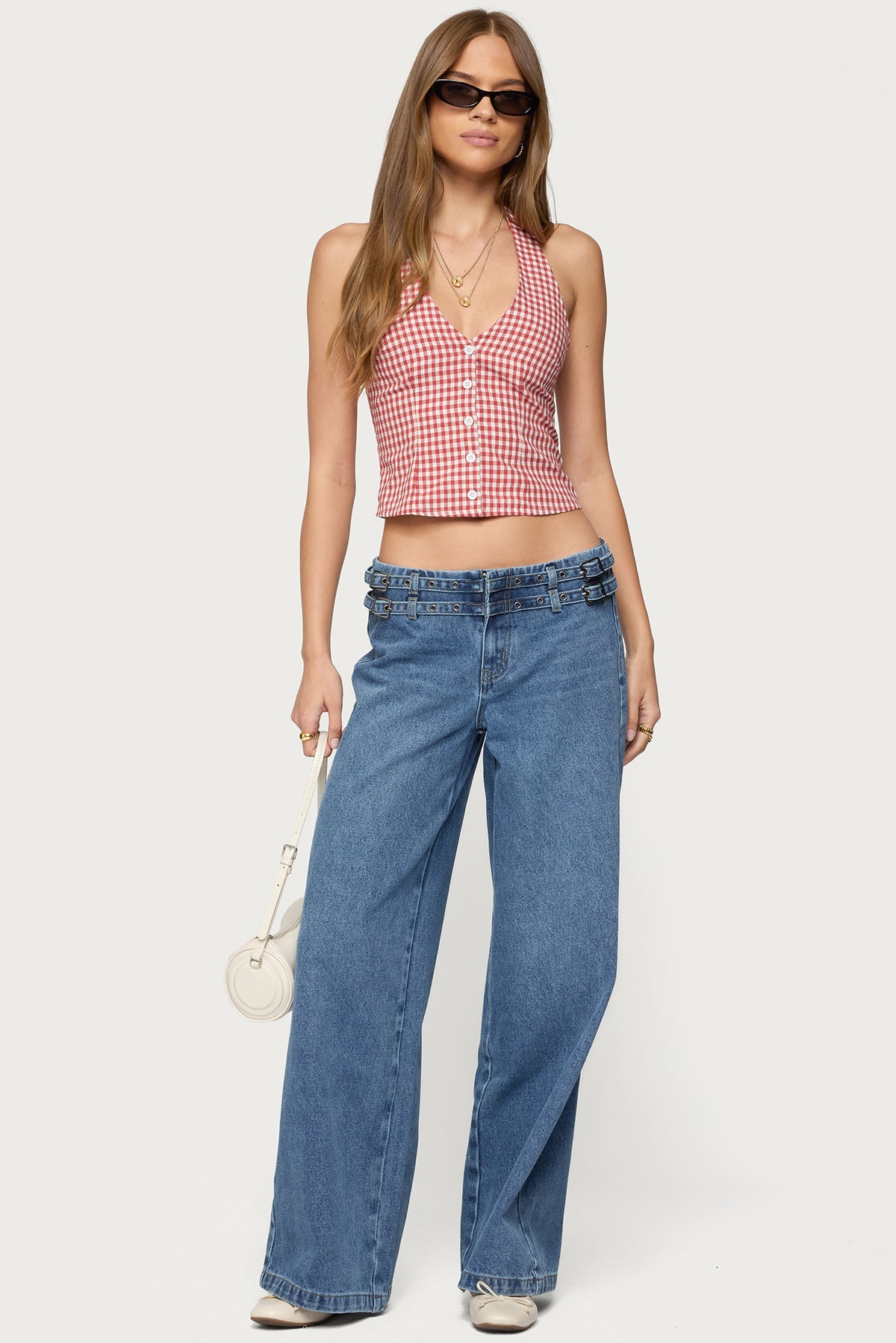 Livia Double Belt Low Rise Jeans