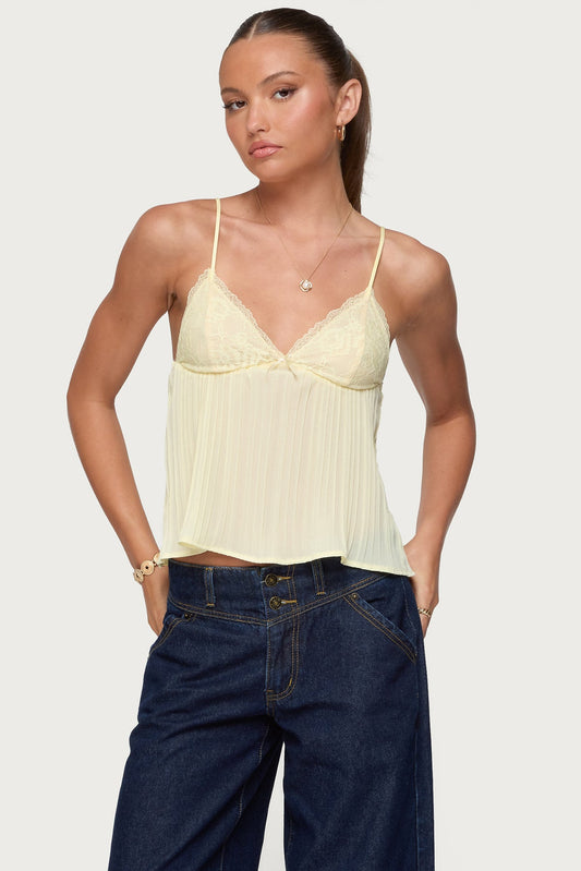 Rhian Lacey Pleated Babydoll Top