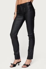 Kaede Faux Leather Skinny Jeans