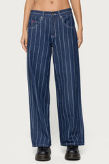 Kyler Pinstripe Low Rise Jeans