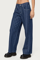 Kyler Pinstripe Low Rise Jeans