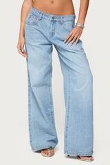 Mirra Embroidered Flower Low Rise Jeans