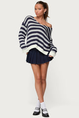 Eugenie Oversized Striped Knit Sweater