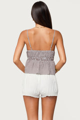 Zahara Gingham Babydoll Top