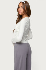 Lovisa V Neck Long Sleeve Top