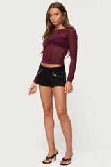 Charm & Grommet Denim Shorts