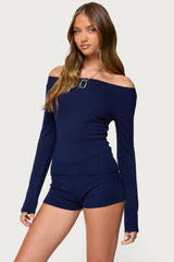 Arianna Off Shoulder Knit Sweater