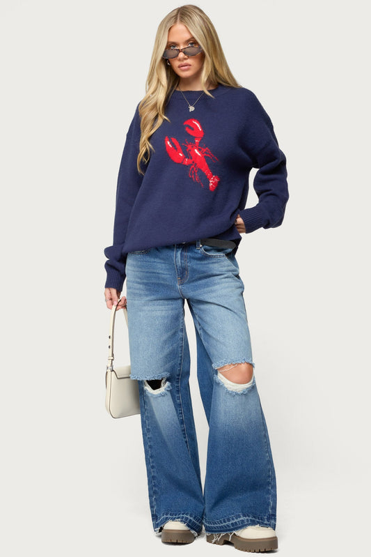 Don't Be Shellfish Knit Sweater
