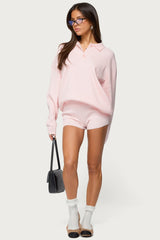 Lorie Oversized Knit Polo Sweater