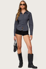 Lisbet Checkered Button Up Shirt