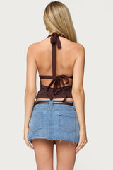 Ginny Mixed Polka Dot Halter Top