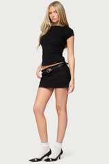 Oliana Ribbed Boat Neck T Shirt