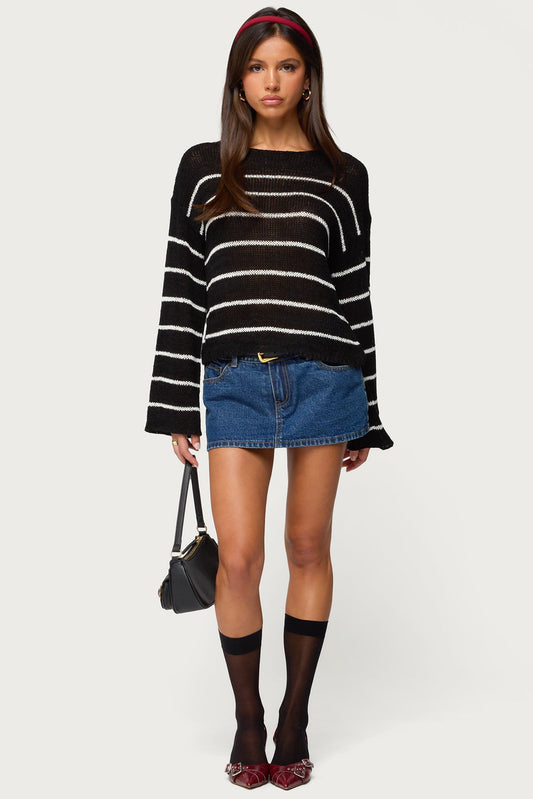 Drop Shoulder Light Knit Sweater