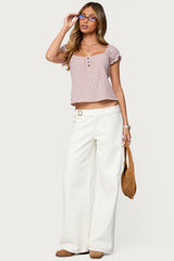 Rhory Pinstripe Babydoll Top