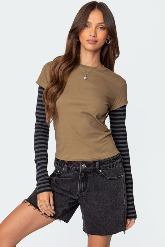 Eliana Layered Long Sleeve T Shirt