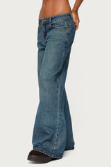 Heartly Low Rise Straight Leg Jeans