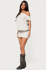 Dorie Off Shoulder Cut Out Mini Dress