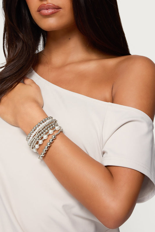 Glam Pearly Beaded Bracelet Pack