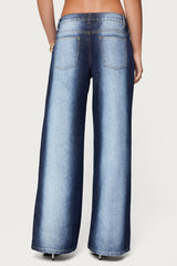 Ema Bleach Washed Low Rise Jeans