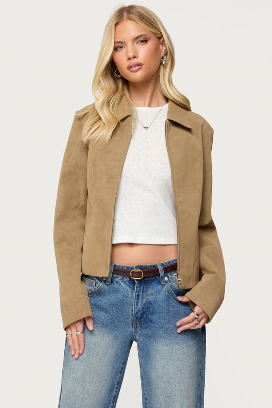 Cozette Faux Leather Jacket