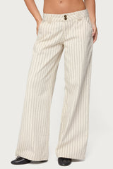 Cory Striped Low Rise Jeans