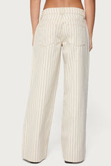 Cory Striped Low Rise Jeans