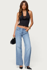 Holly Straight Leg Mid Rise Jeans