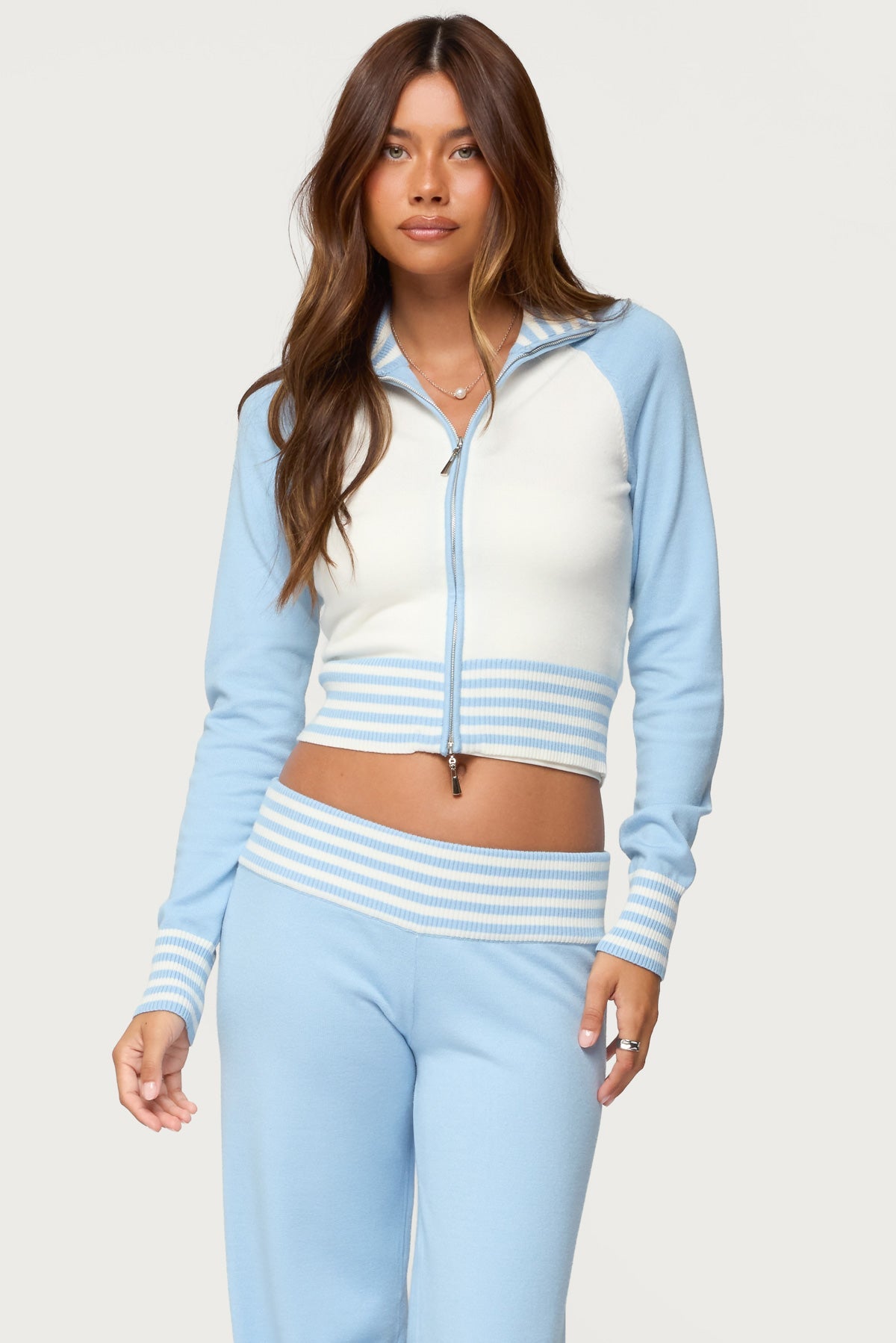 Clarisse Contrast Stripey Cardigan