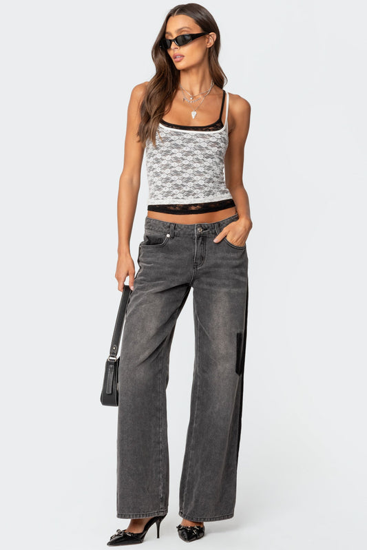 Wynnie Layered Lace Tank Top