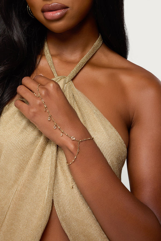 Dangling Rhinestone Handchain