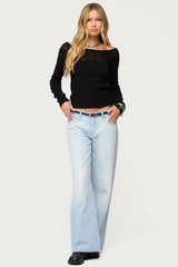 Lillis Boat Neck Knit Top