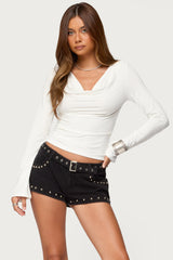 Marilla Cowl Neck Long Sleeve Top