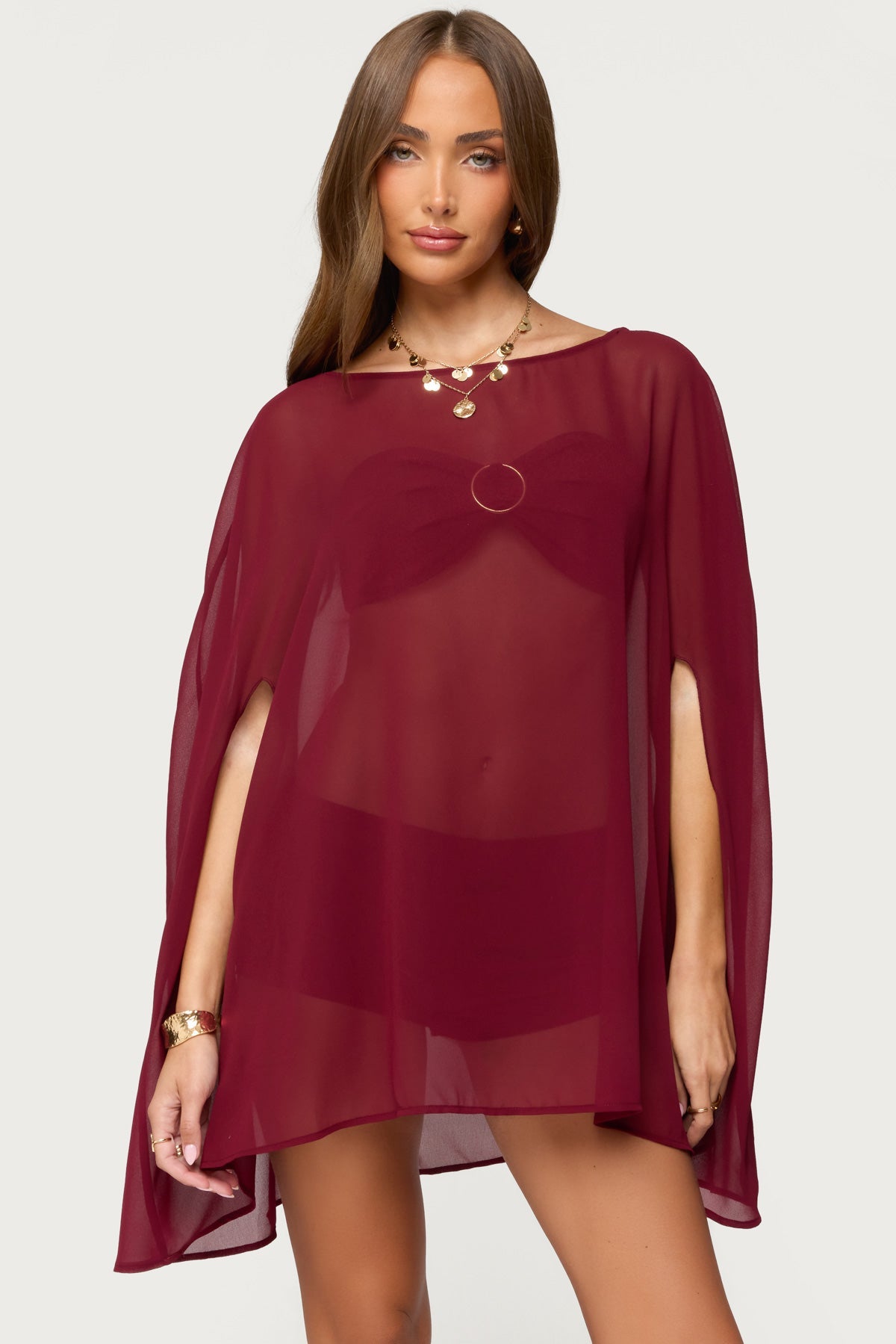 Mckenzie Sheer Chiffon Poncho