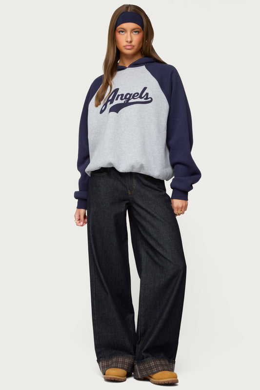 Angels Raglan Oversized Hoodie