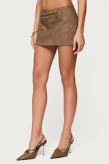 Karly Faux Leather Mini Skort
