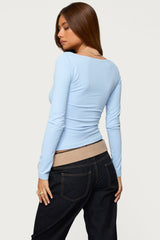 Lovie Fitted Square Neck Top