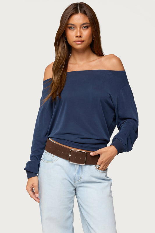 Nannie Off Shoulder Oversized Top