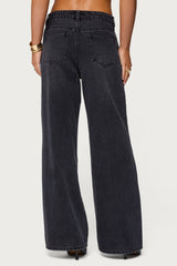 Ery Wide Leg Mid Rise Jeans
