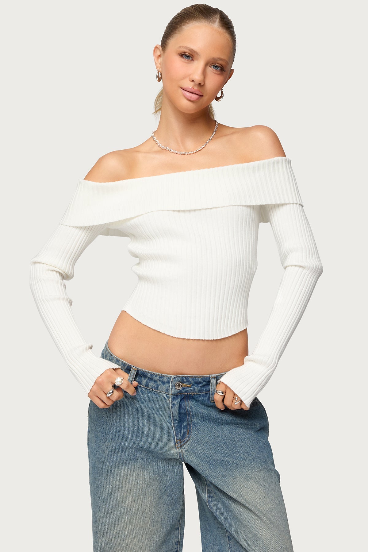 Lauren Knit Fold Over Top